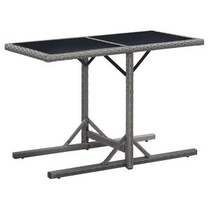 vidaXL Zahradn&iacute; stůl antracitov&yacute; 110 x 53 x 72 cm sklo a polyratan