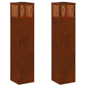 vidaXL Sol&aacute;rn&iacute; LED Cestovn&iacute; Světlo 2 ks Tepl&aacute; b&iacute;l&aacute; 18 x 18 x 80 cm