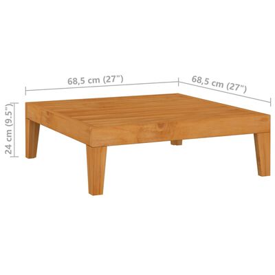vidaXL Zahradní stůl 68,5 x 68,5 x 24 cm masivní akáciové dřevo