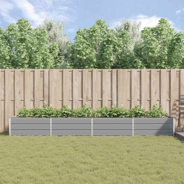 vidaXL Truhl&iacute;k Světle &scaron;ed&aacute; 195 x 100 x 45 cm Pozinkovan&aacute; ocel