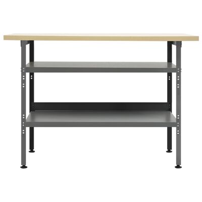 vidaXL Pracovní stůl šedý 120 x 60 x 85 cm ocel