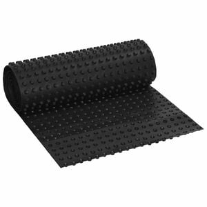 vidaXL R&yacute;hovan&aacute; odvodňovac&iacute; deska Čern&aacute; 0,5 x 10 m HDPE