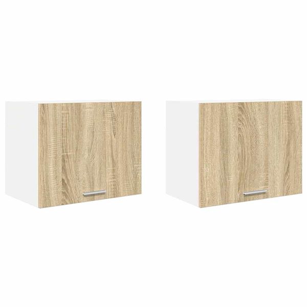 vidaXL Z&aacute;věsn&aacute; skř&iacute;ňka 2 pcs Sonoma dub a b&iacute;l&aacute; 50 x 31 x 40 cm