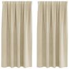 vidaXL Zatemňovac&iacute; z&aacute;věsy 2 pcs Kr&eacute;mov&aacute; 140 x 175 cm samet