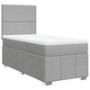 vidaXL Box spring postel s matrac&iacute; světle &scaron;ed&aacute; 90x200 cm textil