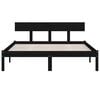 vidaXL Rám postele černý masivní borovice 140 x 200 cm