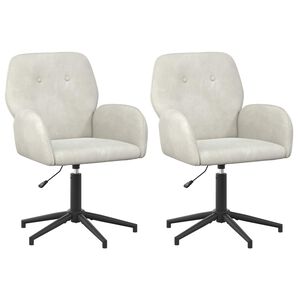 vidaXL Ot&aacute;čec&iacute; židle k psac&iacute;mu stolu 2 ks 54 x 55 x 90 cm Kr&eacute;mov&aacute;