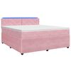 vidaXL Postel boxspring s matrac&iacute; s čelo Růžov&aacute; 140 x 190 cm Samet