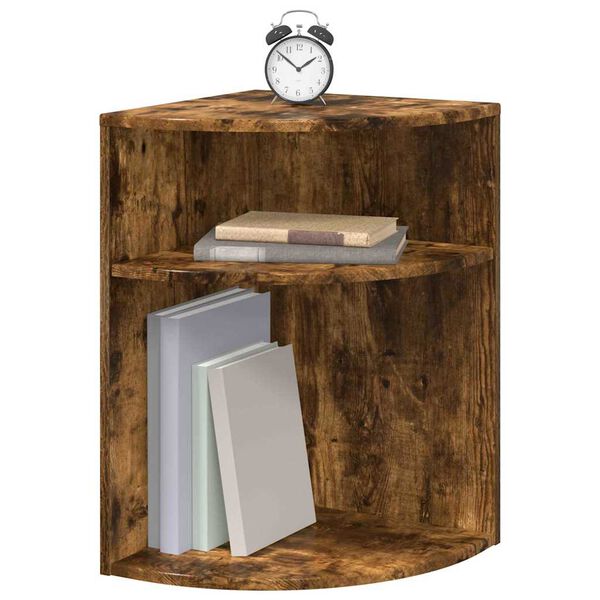 vidaXL Odkl&aacute;dac&iacute; stolek Kouřov&yacute; dub 39,7 x 39,7 x 60 cm