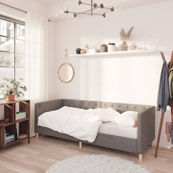 vidaXL V&aacute;lenda s USB světle &scaron;ed&aacute; textil 90 x 200 cm