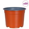 vidaXL Květinov&yacute; květin&aacute;č 50 pcs Keramika &Oslash; 15 x 12,5 cm Plast