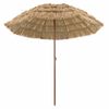 vidaXL Pl&aacute;žov&yacute; slunečn&iacute;k 205 x 205 x 210 cm Polyester a ocel Př&iacute;rodn&iacute;