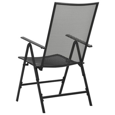 vidaXL Skládací židle se síťovinou 4 ks ocel antracitové