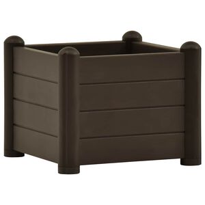 vidaXL Vyv&yacute;&scaron;en&yacute; z&aacute;hon PP mocha 43 x 43 x 35 cm