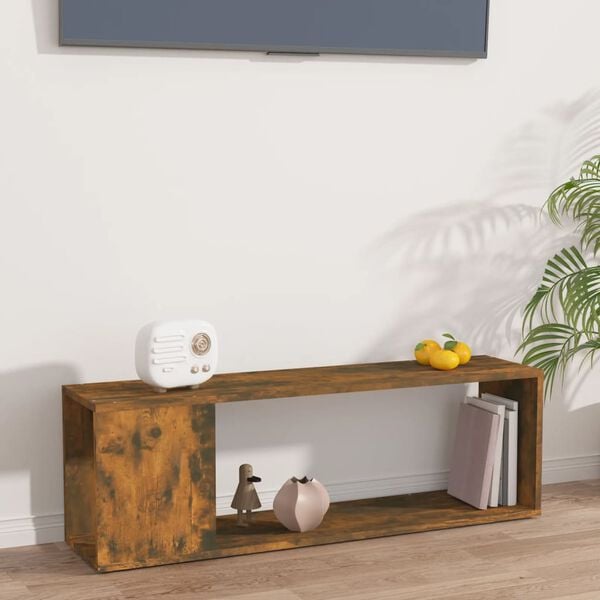 vidaXL TV skříňka kouřový dub 100 x 24 x 32 cm kompozitní dřevo