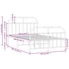 vidaXL Kovov&yacute; r&aacute;m postele s hlavov&yacute;m a nožn&iacute;m čelem čern&yacute; 120 x 200 cm