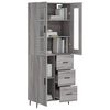 vidaXL Skř&iacute;ň highboard &scaron;ed&aacute; sonoma 69,5 x 34 x 180 cm kompozitn&iacute; dřevo