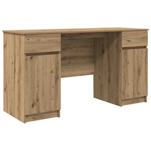 vidaXL Stůl dub artisan Kompozitn&iacute; dřevo 140 x 49 x 76 cm