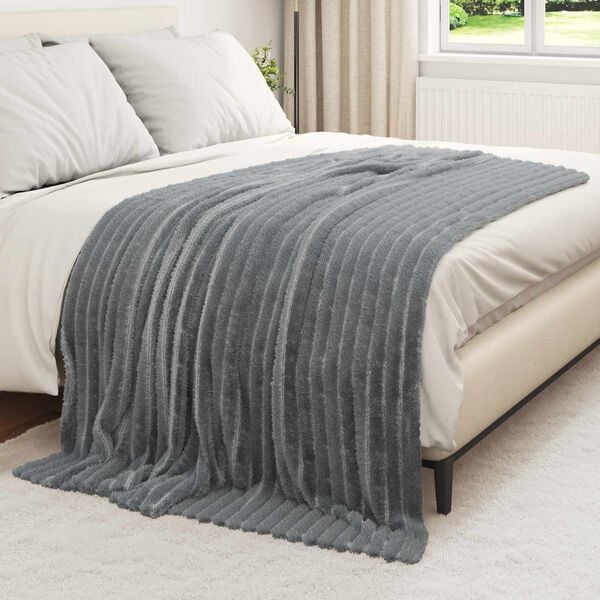 vidaXL Dekoračn&iacute; deky 6 pcs Tmavě &scaron;ed&aacute; 200 x 150 cm Fleece