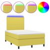 vidaXL Box spring postel s matrac&iacute; a LED zelen&aacute; 120 x 200 cm textil