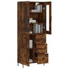 vidaXL Skř&iacute;ň highboard kouřov&yacute; dub 69,5 x 34 x 180 cm kompozitn&iacute; dřevo