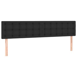 vidaXL Čela postele čern&aacute; 200x5x78/88 cm uměl&aacute; kůže