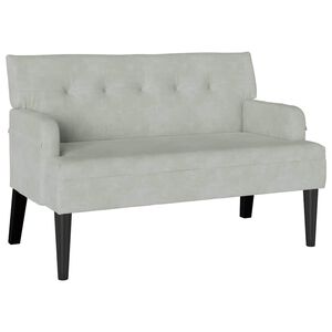 vidaXL Chesterfield lavice Světle &scaron;ed&aacute; 112 x 65,5 x 75 cm samet