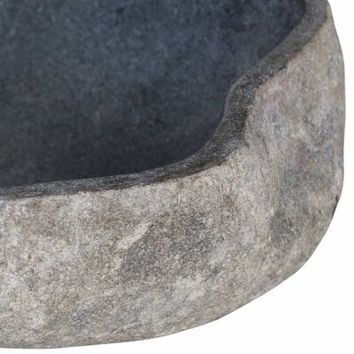 vidaXL Umyvadlo z říčního kamene oválné 46–52 cm