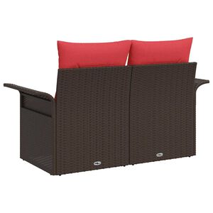 vidaXL Zahradn&iacute; sofa s pol&scaron;t&aacute;řem 141 x 62 x 69 cm polyratan