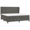 vidaXL Box spring postel s matrac&iacute; tmavě &scaron;ed&aacute; 200x200 cm samet