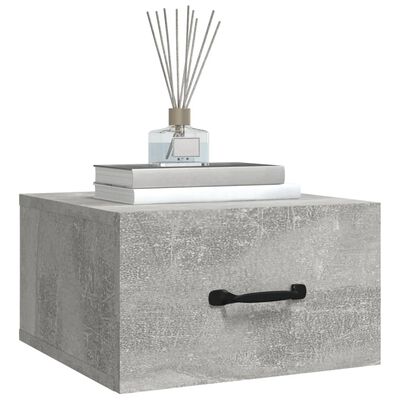 vidaXL Nástěnný noční stolek betonově šedý 35 x 35 x 20 cm