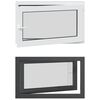 vidaXL Okeno do suter&eacute;nu RISOR 100 x 60 cm PVC a sklo Antracitov&aacute;