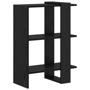vidaXL Knihovna 2 &uacute;rovn&iacute; 52 x 25 x 71,5 cm Kompozitn&iacute; dřevo Čern&yacute; dub