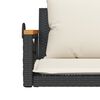 vidaXL Houpací lavice s poduškami černá 109 x 62 x 40 cm polyratan