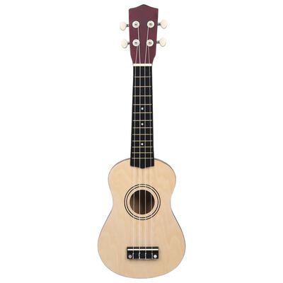 vidaXL Set sopránové ukulele s obalem pro děti světlé dřevo 21"
