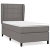 vidaXL Box spring postel s matrac&iacute; tmavě &scaron;ed&aacute; 80 x 200 cm textil