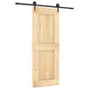 vidaXL Posuvn&eacute; dveře Přirozen&aacute; a čern&aacute; 80 x 210 cm