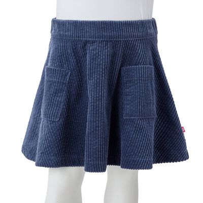 Dětská sukně s kapsami manšestr námořnicky modrá 92