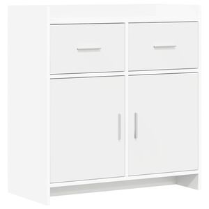 vidaXL Serv&iacute;rovac&iacute; skř&iacute;ň B&iacute;l&aacute; 75 x 36 x 80 cm Kompozitn&iacute; dřevo