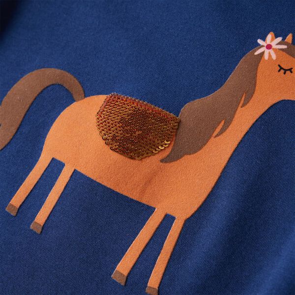 Dětsk&eacute; tričko s dlouh&yacute;m ruk&aacute;vem n&aacute;mořnicky modr&eacute; 116