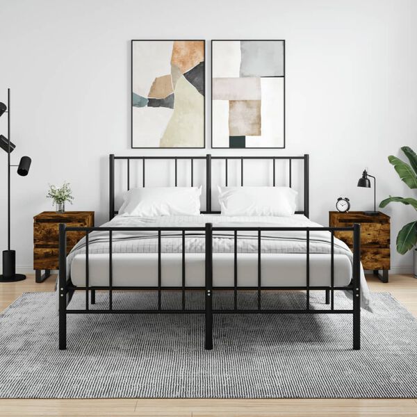 vidaXL Nočn&iacute; stolky 2 ks kouřov&yacute; dub 40 x 35 x 50 cm kompozitn&iacute; dřevo