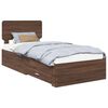 vidaXL R&aacute;m postele se z&aacute;suvkou Hněd&yacute; dub 75 x 190 cm Kompozitn&iacute; dřevo