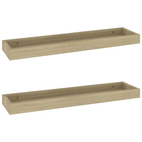 vidaXL N&aacute;stěnn&eacute; police Loggia 2 ks dub 60 x 15 x 4 cm MDF