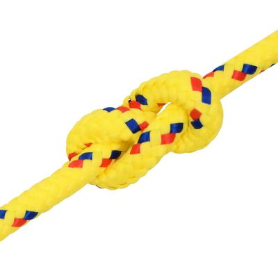 vidaXL Lodní lano žluté 6 mm 25 m polypropylen