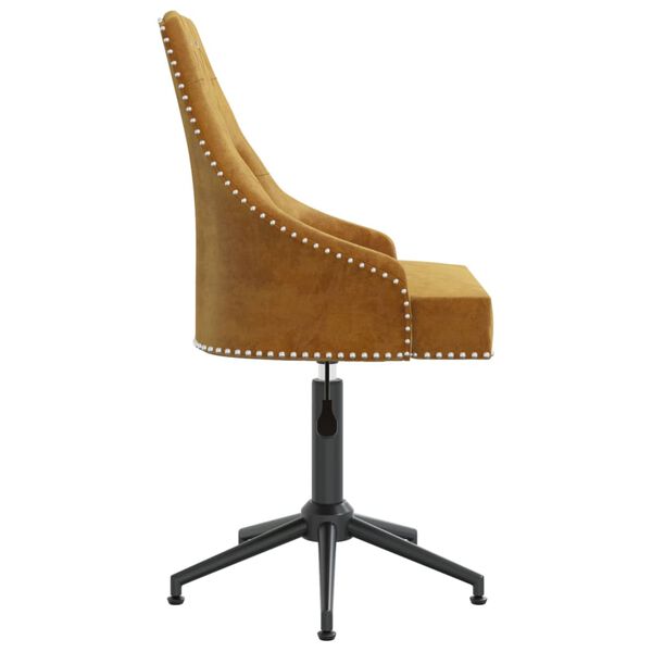 vidaXL Otočn&eacute; j&iacute;deln&iacute; židle 4 ks hněd&eacute; samet