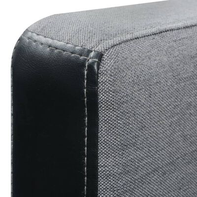 vidaXL Rozkládací pohovka ve tvaru L textil černá a šedá