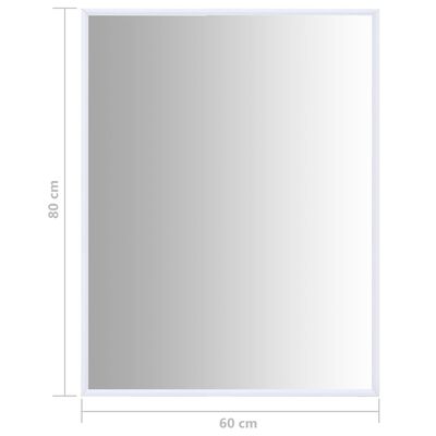 vidaXL Zrcadlo bílé 80 x 60 cm