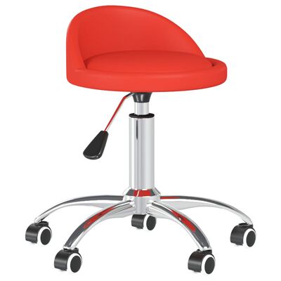 vidaXL Masážní stolička červená umělá kůže