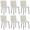 vidaXL J&iacute;deln&iacute; židle 6 ks kr&eacute;mov&eacute; samet