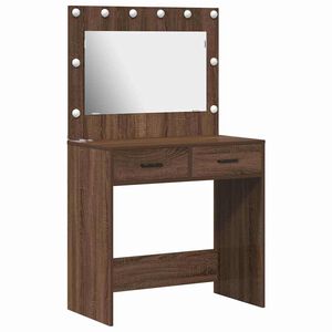 vidaXL Kosmetick&yacute; stůl Hněd&yacute; dub 78,5 x 41 x 135 cm kompozitn&iacute; dřevo